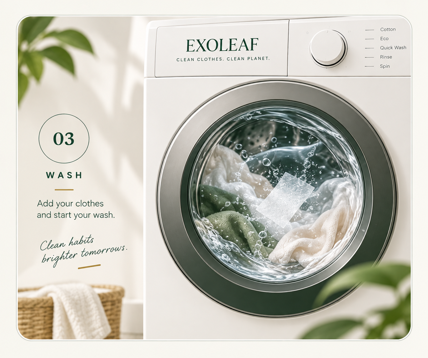 Step 3: Add your clothes and start your wash