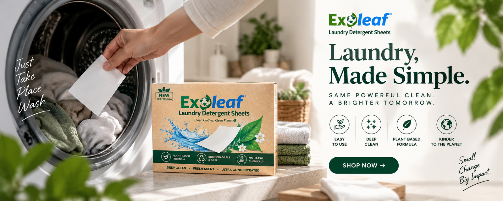 Exoleaf Laundry Detergent Sheets